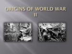 ORIGINS OF WORLD WAR II The First World War