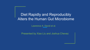 Diet Rapidly and Reproducibly Alters the Human Gut Microbiome