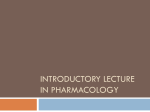 introductory lecture in pharmacology