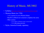 PowerPoint Presentation - History of Music, MU3802