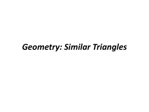 Geometry: Similar Triangles - Math GR. 9-12