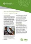 Agricultural Development Policy Research Program Strategy