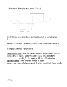 Practical Sample and Hold Circuit