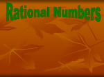 PPT on rational numbers