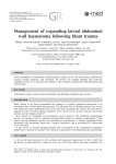 Management of expanding lateral abdominal wall