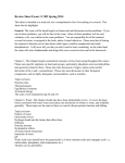 Review Sheet Exam 1 C483 Spring 2014