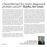 Chemotherapy for newly-diagnosed prostate cancer? Maybe, for some