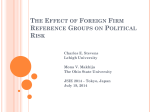 THE EFFECT OF FOREIGN FIRM REFERENCE GROUPS ON