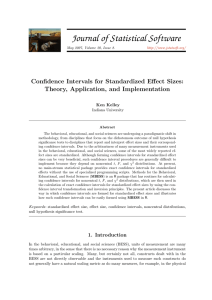 Confidence Intervals for Standardized Effect Sizes: Theory