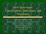 Neck Dissections: Classifications, Indications, and Techniques