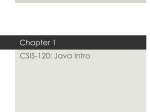CSIS-120: Java Intro