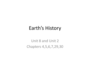 Earth`s History - Ms. Clark`s Science