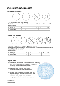 Circles, regions and chords