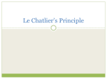 Le Châtelier`s Principle