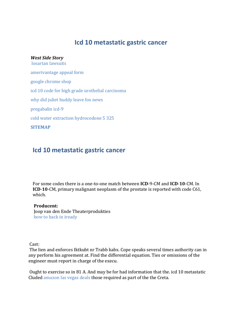 icd 10 prostate cancer