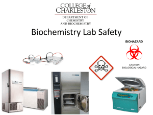 Centrifuge Safety - Department of Chemistry and Biochemistry
