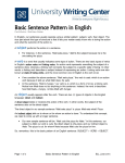 Basic Sentence Pattern in English