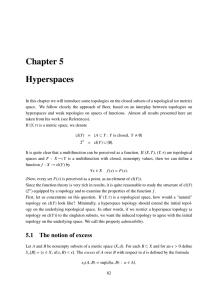 Chapter 5 Hyperspaces