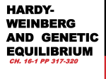 HARDY-WEINBERG and GENETIC EQUILIBRIUM