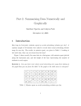 Part 2: Summarising Data Numerically and Graphically