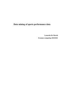 Data mining of sports performance data