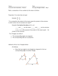 Common Core Geometry - Honors Proving Triangles Similar – Day 1