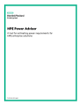 HPE Power Advisor: A tool for estimating power requirements for