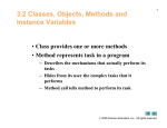 3.2 Classes, Objects, Methods and Instance Variables