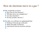 How do electrons move in a gas
