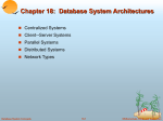 18: Database System Architectures