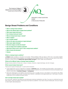 Benign Breast Problems and Conditions
