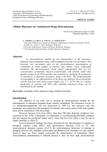 affinity biosensor for antitumoral drugs determination
