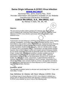 Swine Origin Influenza A (H1N1) Virus Infection