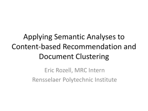 Applying Semantic Analyses to Content