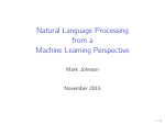 Natural Language Processing from a Machine Learning Perspective