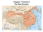 Chapter 7 Section 4 The Han Dynasty
