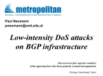 Low-Intensity DoS attack on BGP Infrastructure