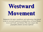 Westward Movement: Explorations and Expeditions
