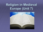 Religion in Medieval Europe (Unit 7)