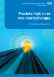 Prostate high dose rate brachytherapy