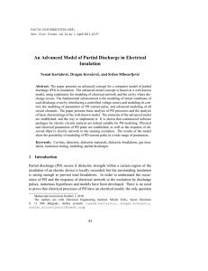 An Advanced Model of Partial Discharge in Electrical Insulation