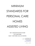 minimum standards for personal care homes assisted living