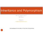 Inheritance and Polymorphism - Computer Science, Stony Brook