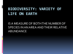 Biodiversity: variety of life on EARTH