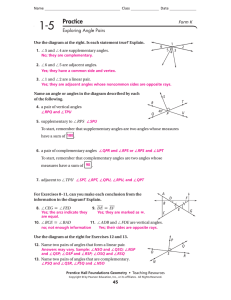 Exploring Angle Pairs