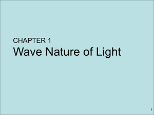 CHAPTER 1 Wave Nature of Light