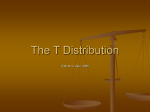 The T Distribution