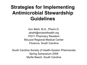 Strategies for Implementing Antimicrobial Stewardship