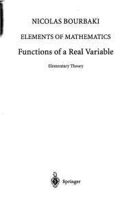 Functions of a Real Variable