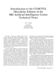 Introduction to the COMTEX Microfiche Edition of the SRI Artificial